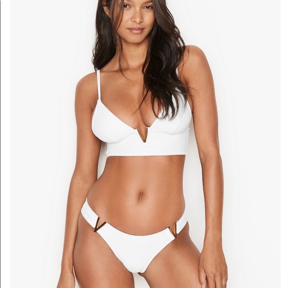 NWT Monaco V-Hardware Bralette Swim Top